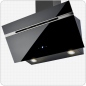 Preview: PKM S9-80 ABTZ Wandhaube, Glas, Schwarz, 80 cm, LED-Beleuchtung